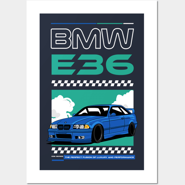 BMW e36 Wall Art by Harrisaputra